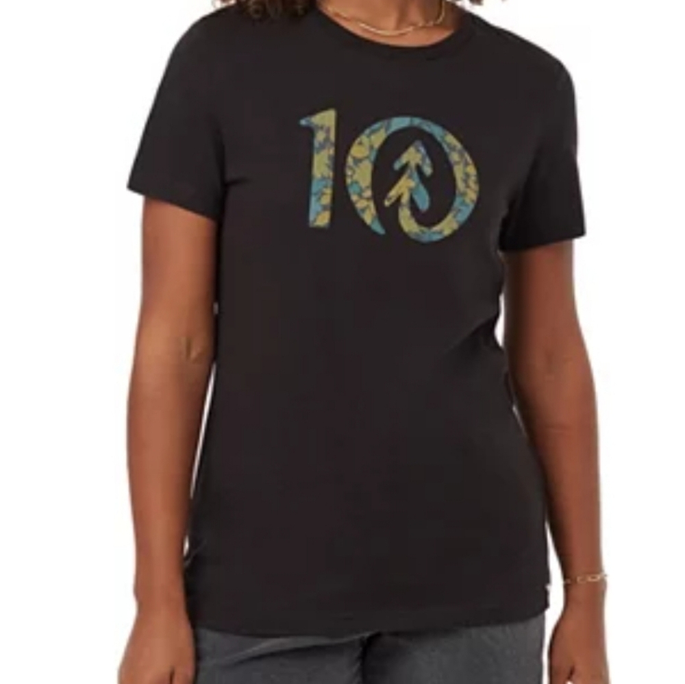 tentree Women’s Autumn Leaf Logo T-Shirt: BLACK: NEW WITH TAGS: SIZE XS